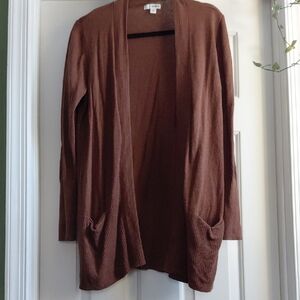 Sonoma Chocolate Open Front Cardigan